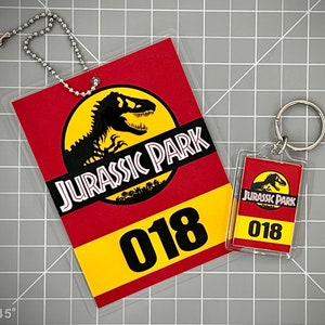 Jurassic Park Keychain & Mirror Tag Combo