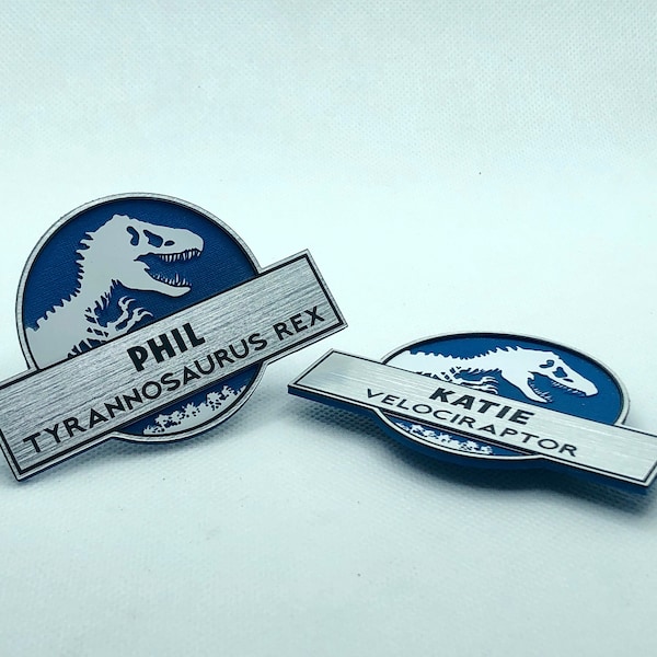 Custom Jurassic Park Name Tag Etsy