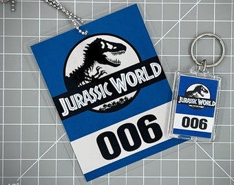 Jurassic World Keychain & Mirror Tag Combo