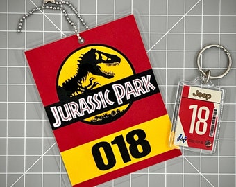 Jurassic Park Joop Keychain & Mirror Tag Combo