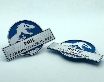 Custom Jurassic World Name Tag