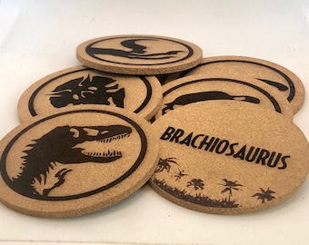 Jurassic Park Dinosaurs Cork Coaster Set of 6