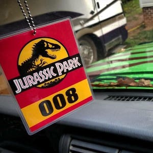 Custom Jurassic Park Vehicle Mirror Tag image 7