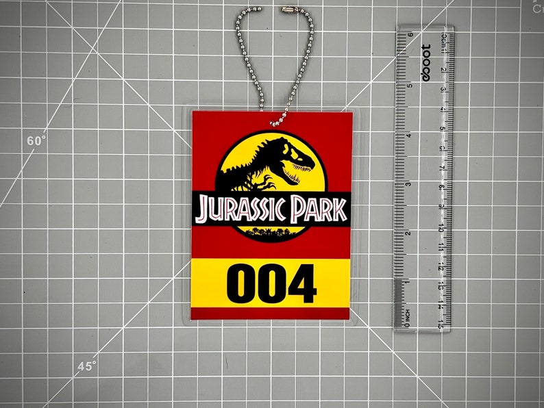 Custom Jurassic Park Vehicle Mirror Tag image 4