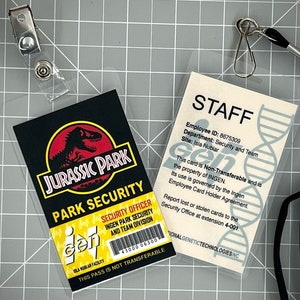 Jurassic Park Security ID Badge Black PDF Digital Download image 10