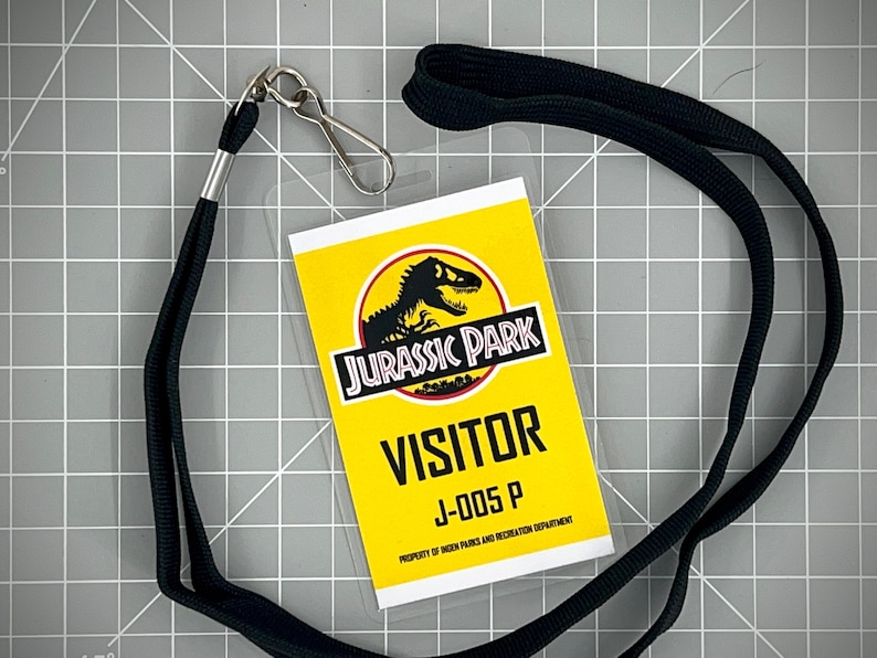 Jurassic Park Visitor ID Badge Set PDF Digital Download image 7