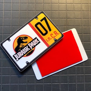 Mini Jurassic Park License Plate for Power Wheels Jeep Pair image 4