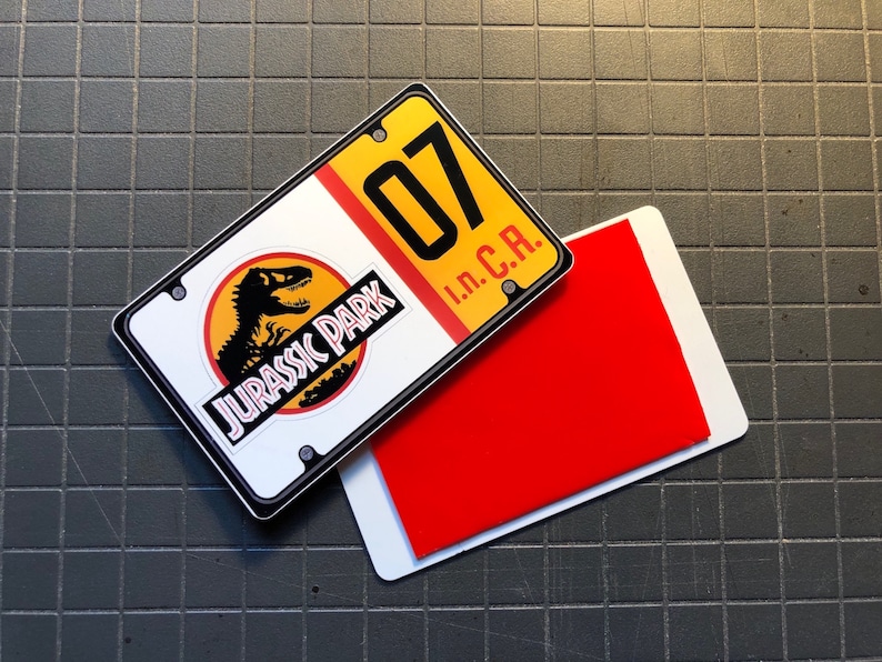 Mini Jurassic Park License Plate for Power Wheels Jeep Pair image 4