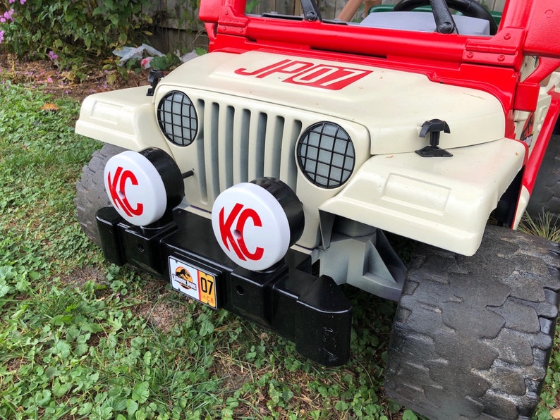 Mini Jurassic Park License Plate for Power Wheels Jeep Pair image 8