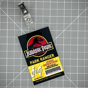 Jurassic Park Ranger ID Badge Black PDF Digital Download image 8