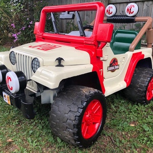 Mini Jurassic Park License Plate for Power Wheels Jeep Pair image 10