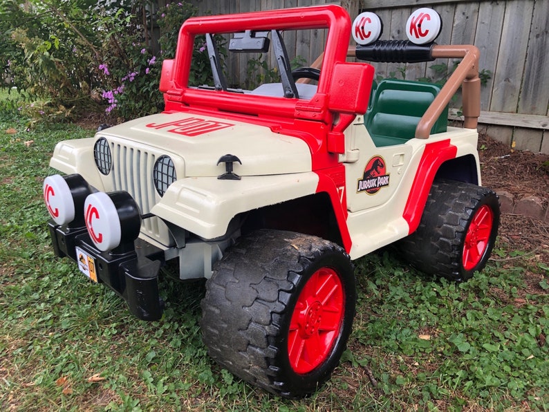 Mini Jurassic Park License Plate for Power Wheels Jeep Pair image 10