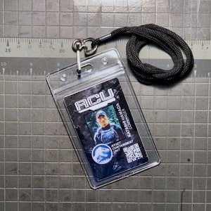 Jurassic World ACU Custom Photo ID Badge Lanyard+Badge Holder