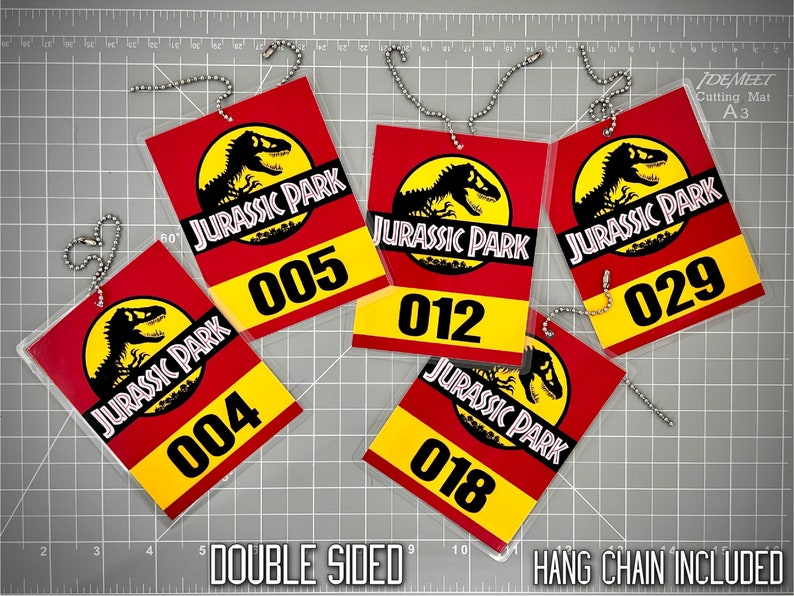 Jurassic Park Keychain & Mirror Tag Combo image 2