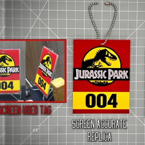 Custom Jurassic Park Vehicle Mirror Tag image 2