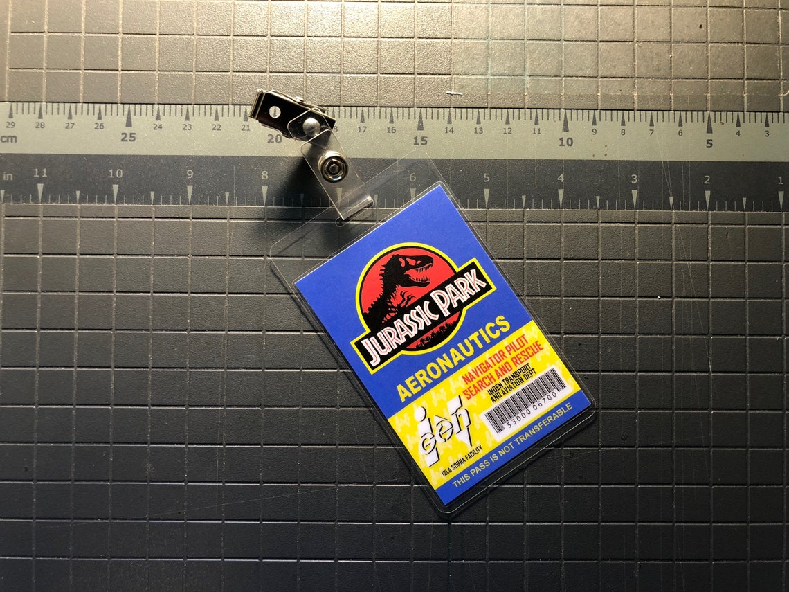 Jurassic Park ID Badge Set Complete Set of 8 Badges | Etsy