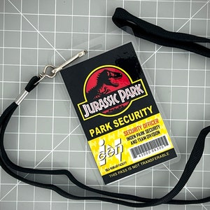 Jurassic Park Security ID Badge Black PDF Digital Download image 8