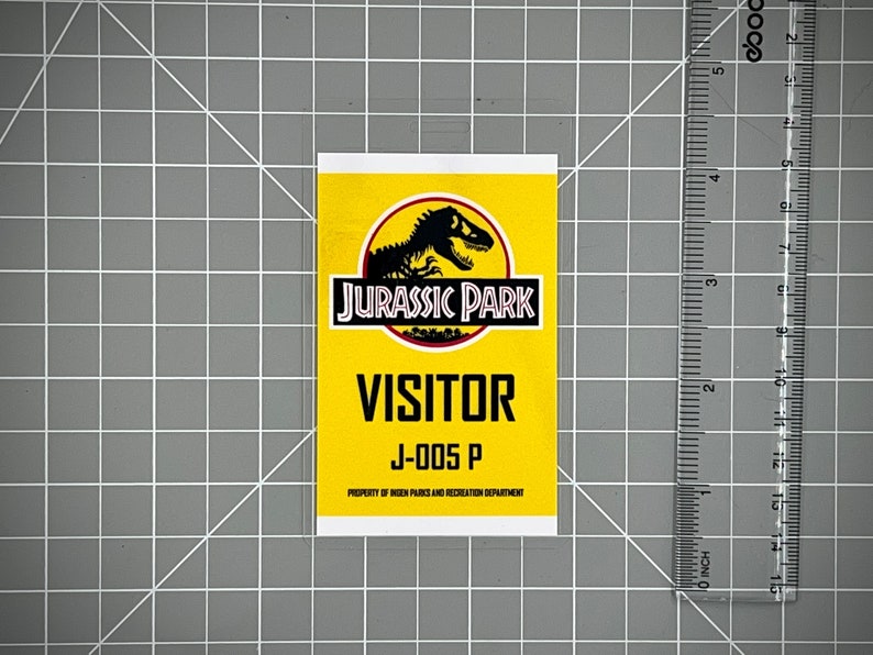 Jurassic Park Visitor ID Badge Set PDF Digital Download image 6