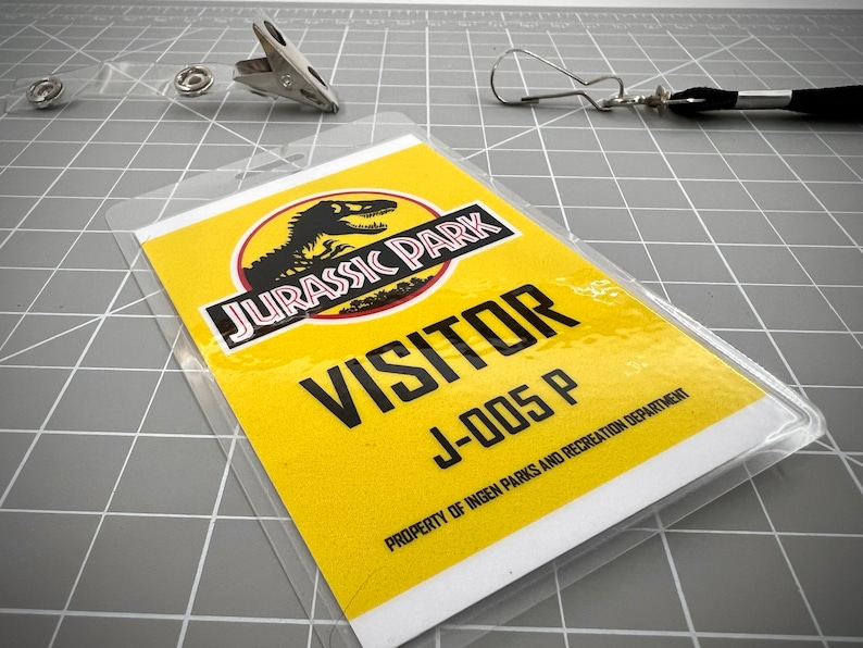 Jurassic Park Visitor ID Badge Set PDF Digital Download image 5
