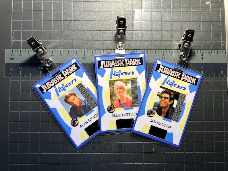 jurassic-park-ingen-character-custom-photo-id-badge-etsy