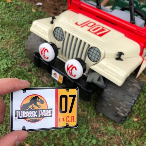 Mini Jurassic Park License Plate for Power Wheels Jeep Pair - Etsy