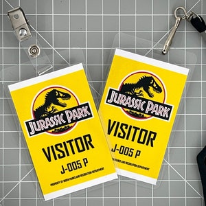 Jurassic Park Visitor ID Badge Set PDF Digital Download image 9