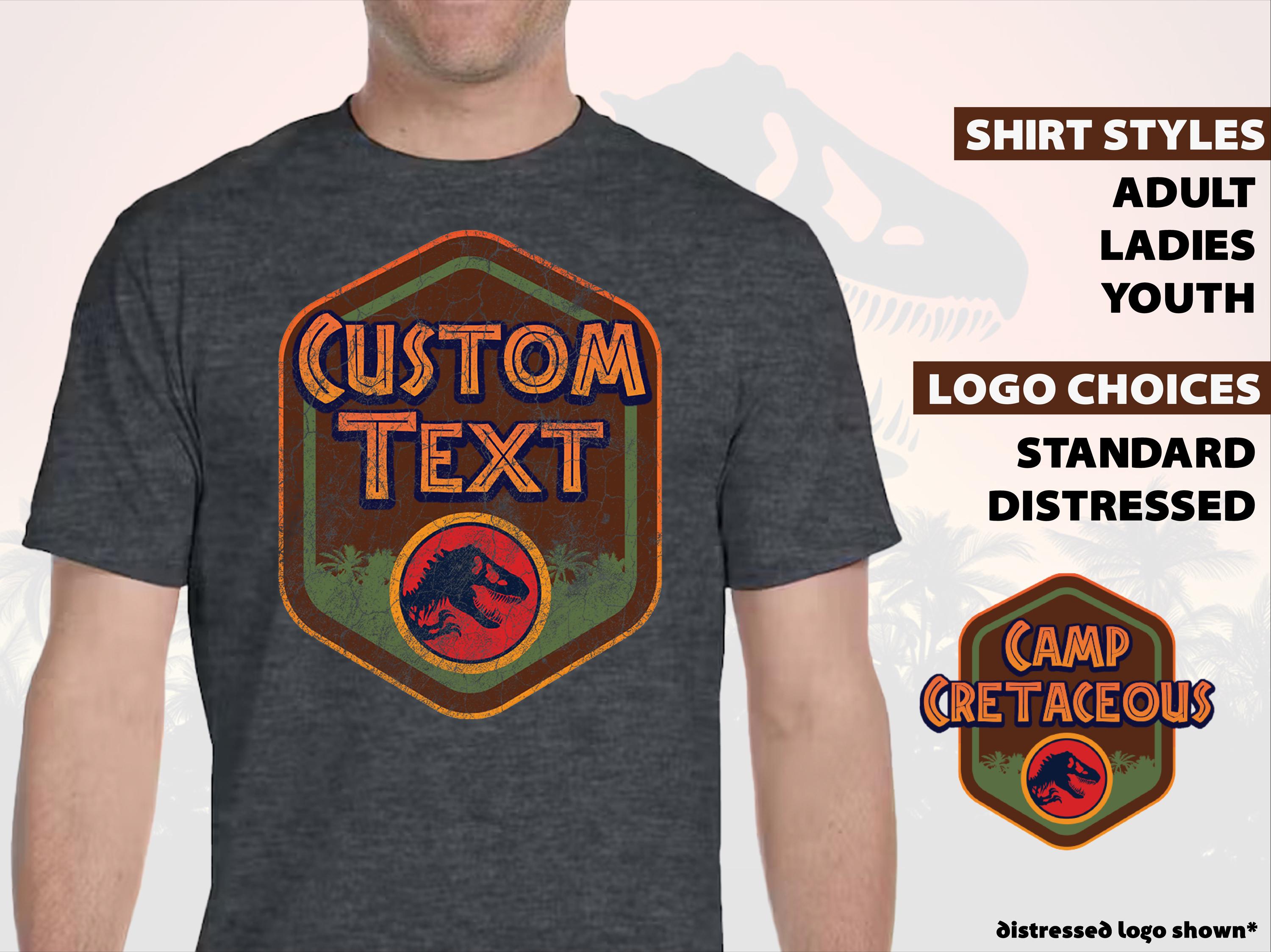 Jurassic World Camp Cretaceous Welcome Door Badge T-Shirt For Men - Officially Licensed Graphic Tee - View #3