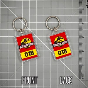 Jurassic Park Keychain & Mirror Tag Combo image 3