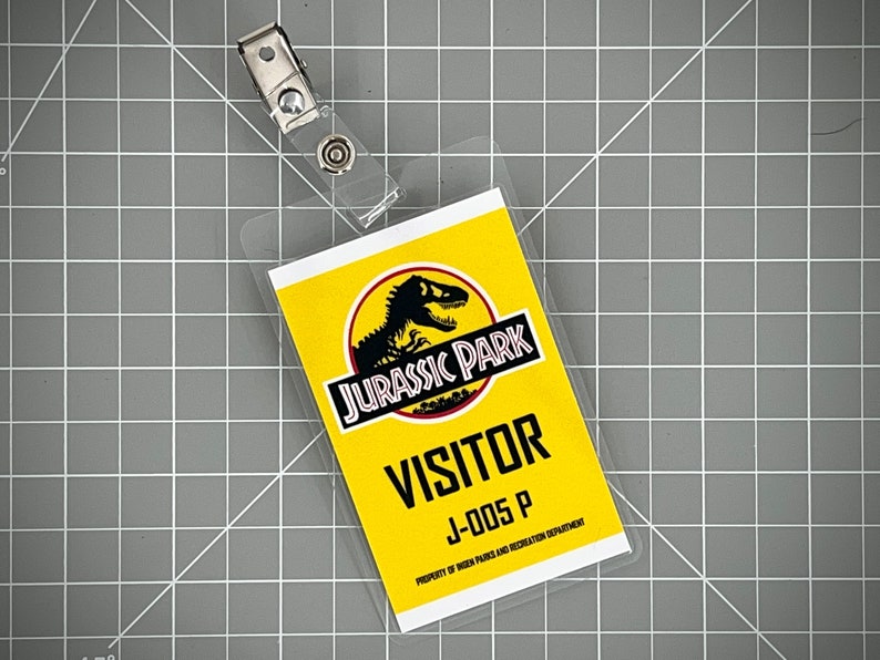 Jurassic Park Visitor ID Badge Set PDF Digital Download image 8