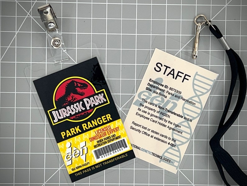 Jurassic Park Ranger ID Badge Black PDF Digital Download image 10