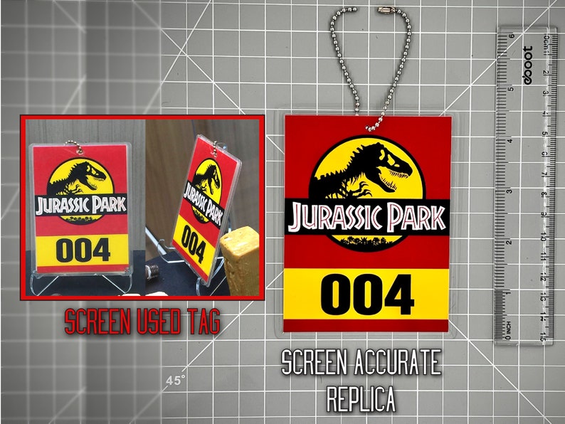 Jurassic Park Keychain & Mirror Tag Combo image 4