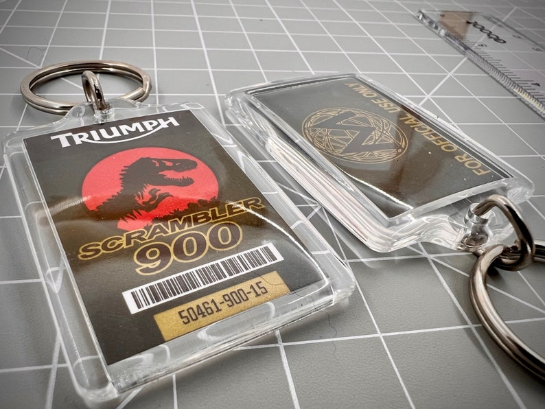 Jurassic World Triumph Scrambler 900 Keychain image 2