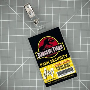 Jurassic Park Security ID Badge Black PDF Digital Download image 9