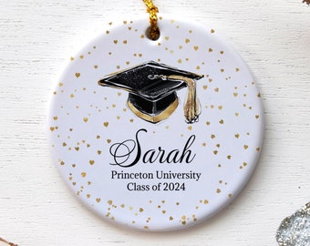 Graduation Ornament Personalized With Any Name & Text, Graduation Gift, Graduation Keepsake For Her, College or High School Graduation Grad