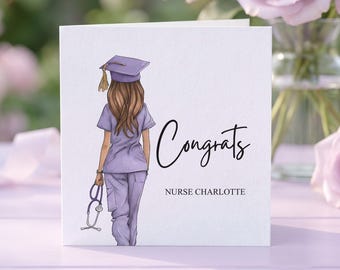 Nursing Graduation Card Personalized Congrats Nurse Grad Choose Your Nurse
