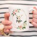 Personalised Initial Mug, Your Own Name Mug, Floral Initial and Name Mug, Personalized Birthday Gift For Her, Customized Mug For Friend