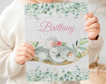 Personalized Koala Name Puzzle - Add Any Name or Text - Various Sizes Available - Gift Idea For A Little Girls Birthday or Christmas