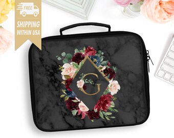 marble effect lunch bag