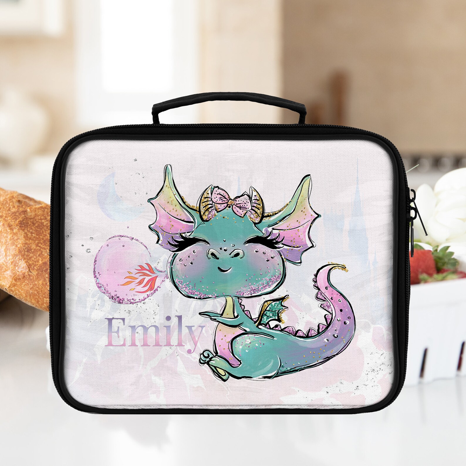 Dragon Lunch Bag Personalized Insulated Cooler Bag For Etsy