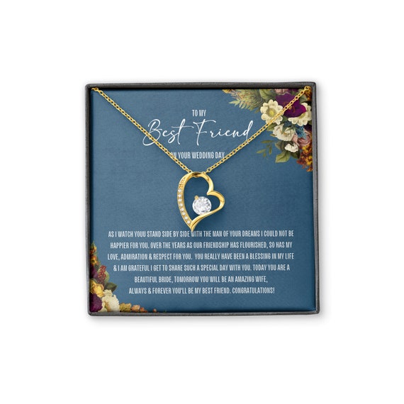 Best Friend Wedding Day Gift To Bride Childhood Friend White Etsy