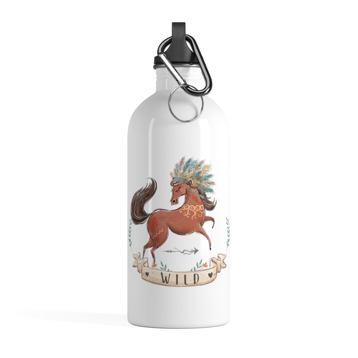 Horse Water Bottle Horse Drink Bottle Stainless Steel Etsy