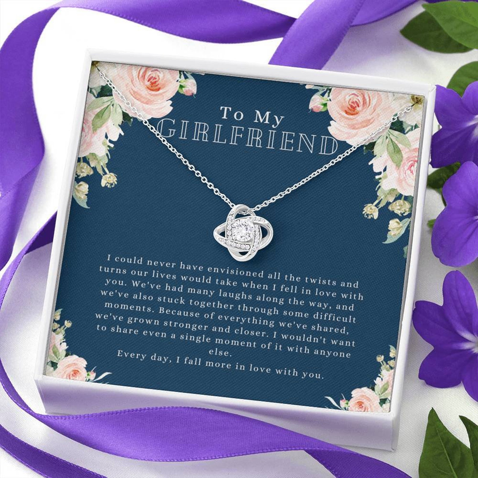 Girlfriend Necklace Romantic Gift For Girlfriend Meaningful Etsy