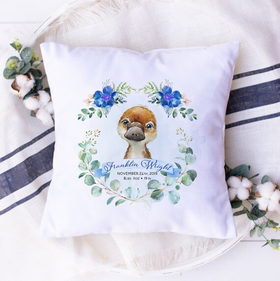 Personalized Name Throw Pillow Australian Animal Platypus Etsy