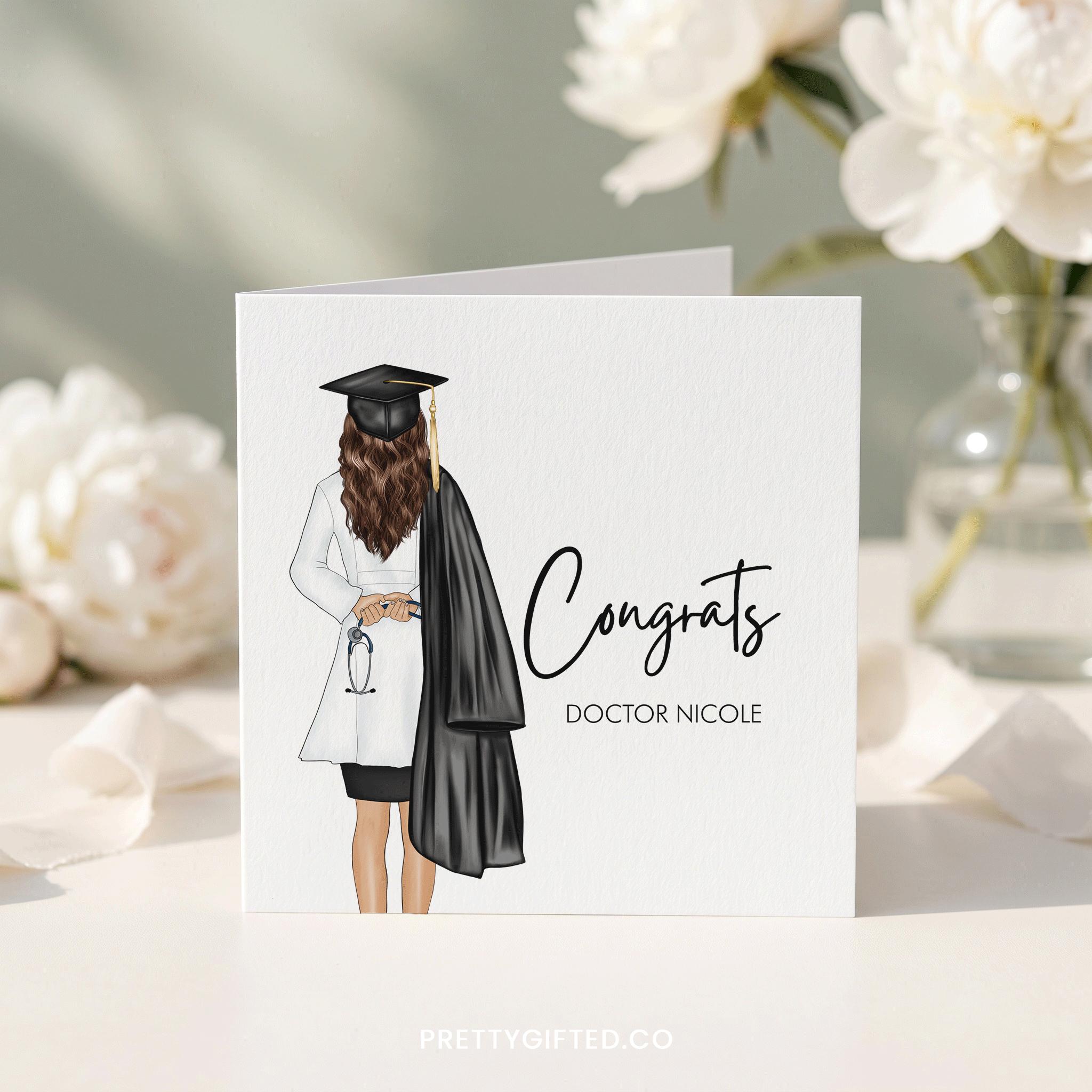 Doctor Graduation Card Personalized Congrats New Doctor Medical Grad ...