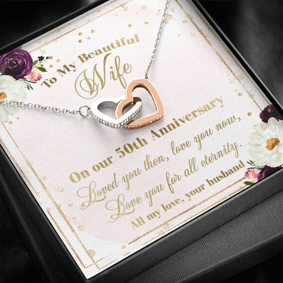 50th Wedding Anniversary Gift For Wife From Husband Heart Etsy 50th Wedding Anniversary Gift For Wife From Husband Heart Etsy