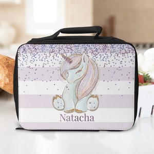 Unicorn Lunch Box Back To School Unicorn Gift Lunchbox Lunch Bag Personalized Custom Lunchbox Custom Lunch Box Girl Lunch Box Personalised
