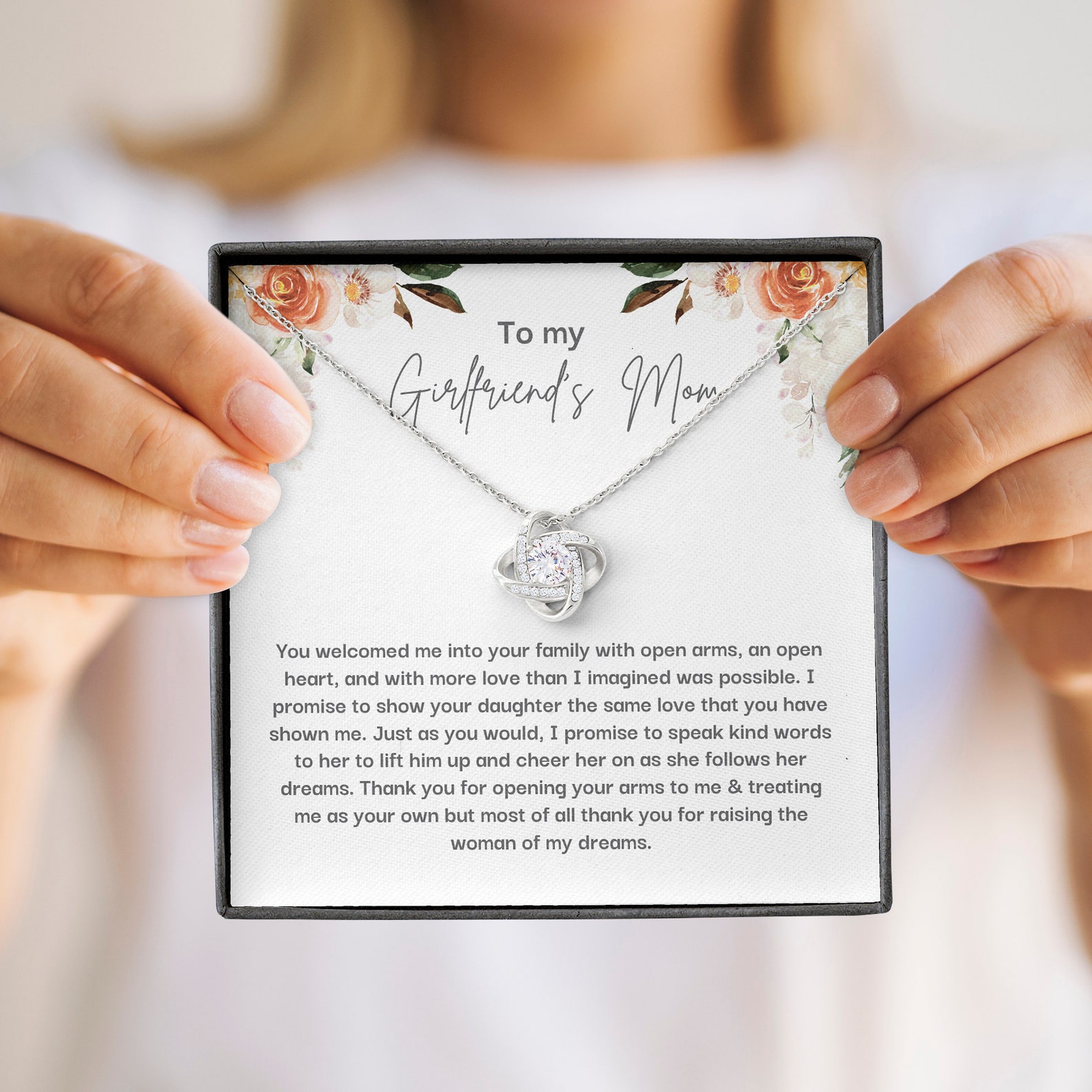 To My Girlfriend's Mom Necklaces Pendant Necklace Happy Etsy