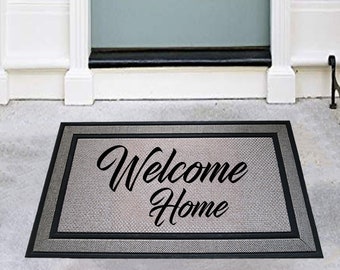 Custom Last Name Door Mat Doormat Welcome Mat Door Etsy