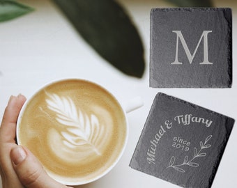 Slate Coasters | Personalized Wedding & Housewarming Gift