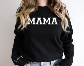 Mama Sweatshirt, baby girl sweatshirt, crewneck custom, personalized gift, pregnancy sweatshirt, new mom gift, baby shower gift,